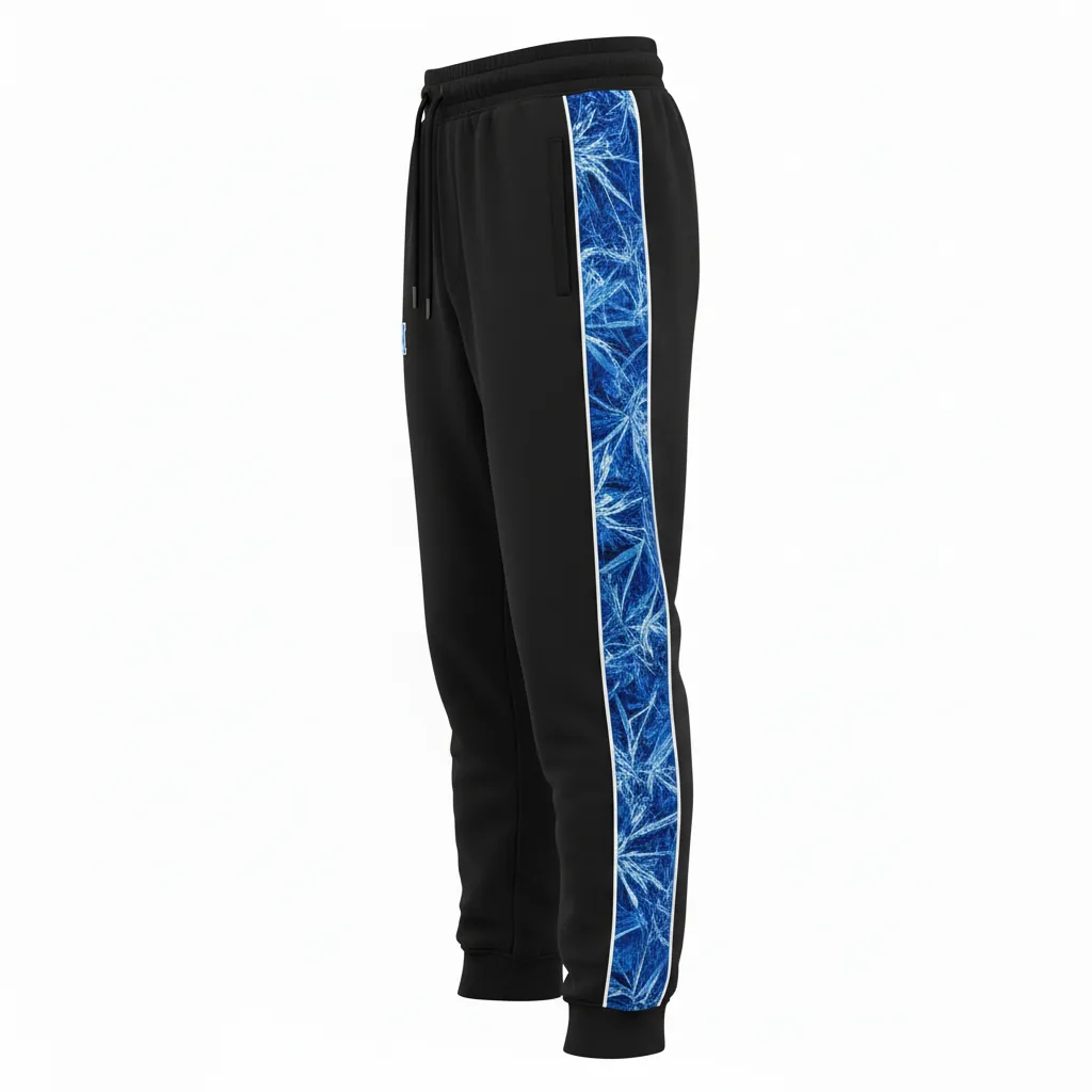 Custom Esports Jogger Pant - Blue, White - All Blacks Royal - Side View - Kinexa Sportswear