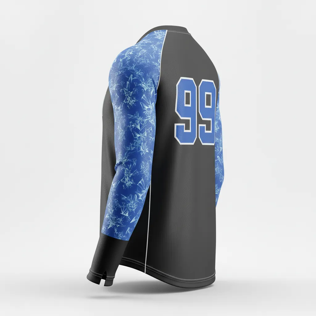 Custom Esports Long Sleeve Esports Jersey - Blue, White - Ls All Blacks Royal - Back View - Kinexa Sportswear