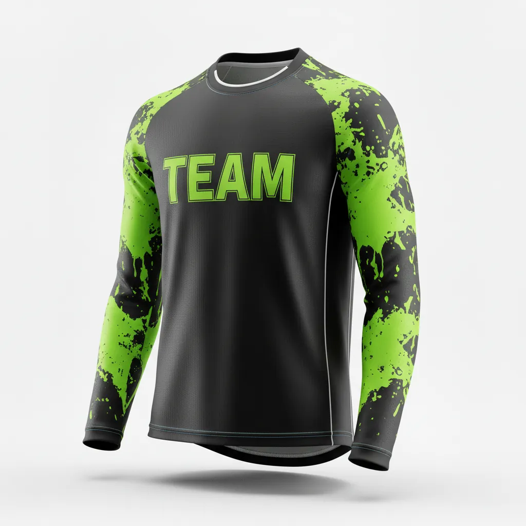 Custom Esports Long Sleeve T Shirts - Yellow, White - Ls All Blacks Electric - Front View - Kinexa Sportswear
