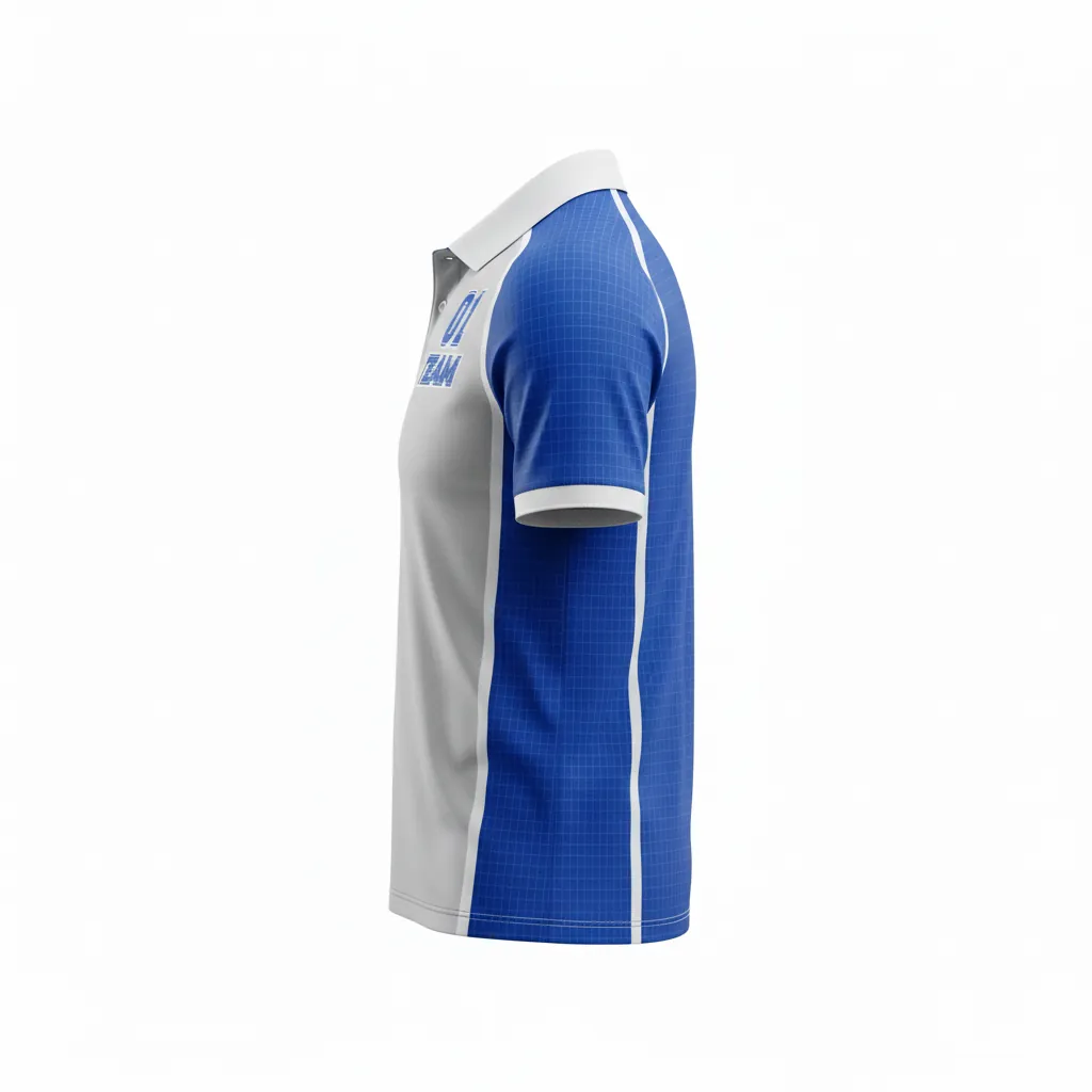 Custom Esports Performance Polo Shirts - Side View - KINEXA