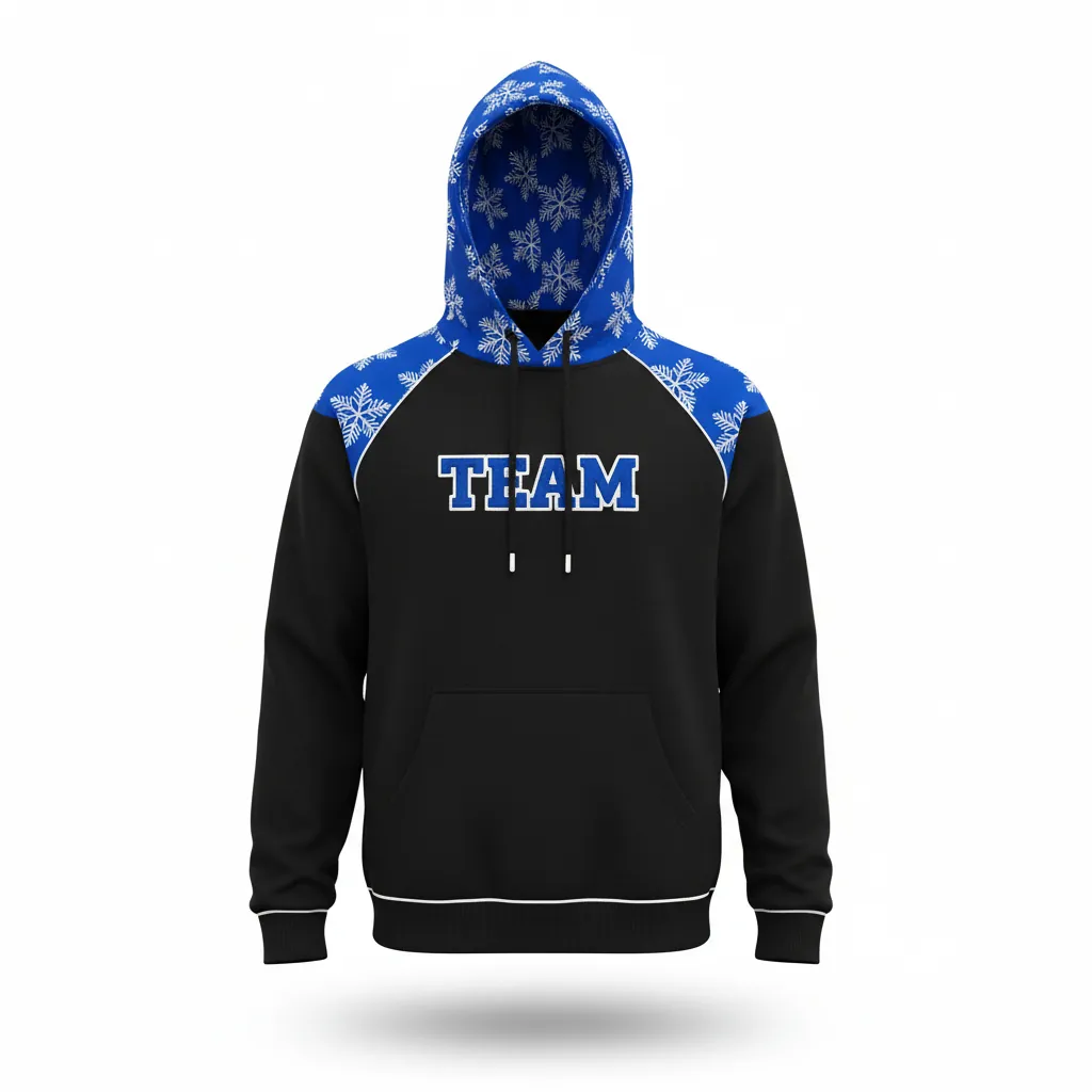 Custom Esports Pullover Hoodie - Blue, White - All Blacks Royal - Front View - Kinexa Sportswear