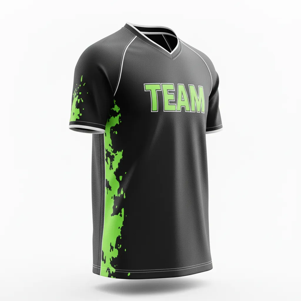 Custom Esports Short Sleeve Esports Jersey - Yellow, White - Ss All Blacks Electric - Side View - Kinexa Sportswear