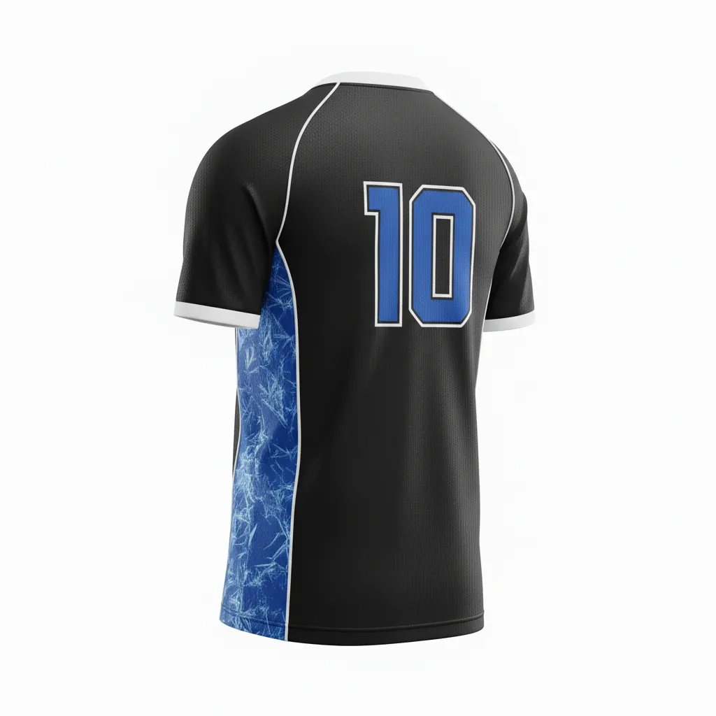 Custom Esports Short Sleeve Esports Jersey - Blue, White - Ss All Blacks Royal - Back View - Kinexa Sportswear