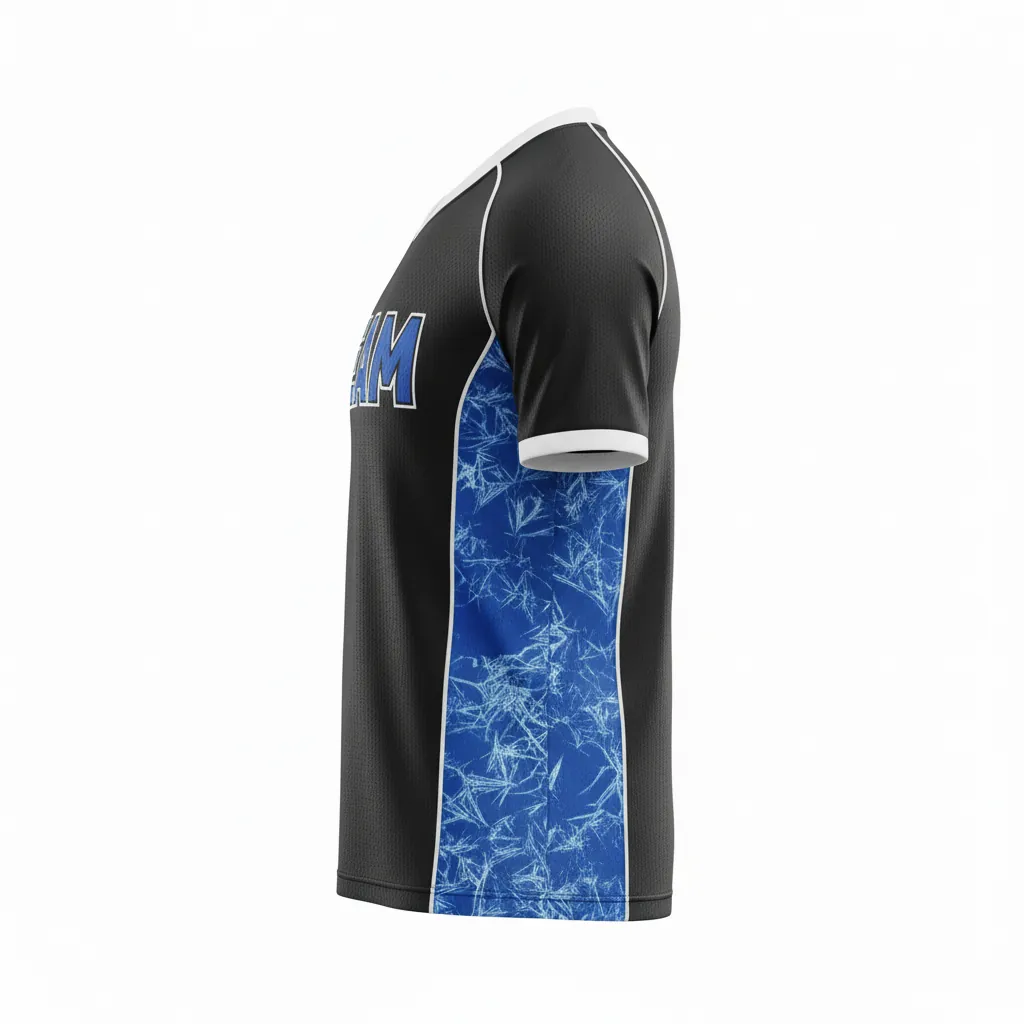 Custom Esports Short Sleeve Esports Jersey - Blue, White - Ss All Blacks Royal - Side View - Kinexa Sportswear