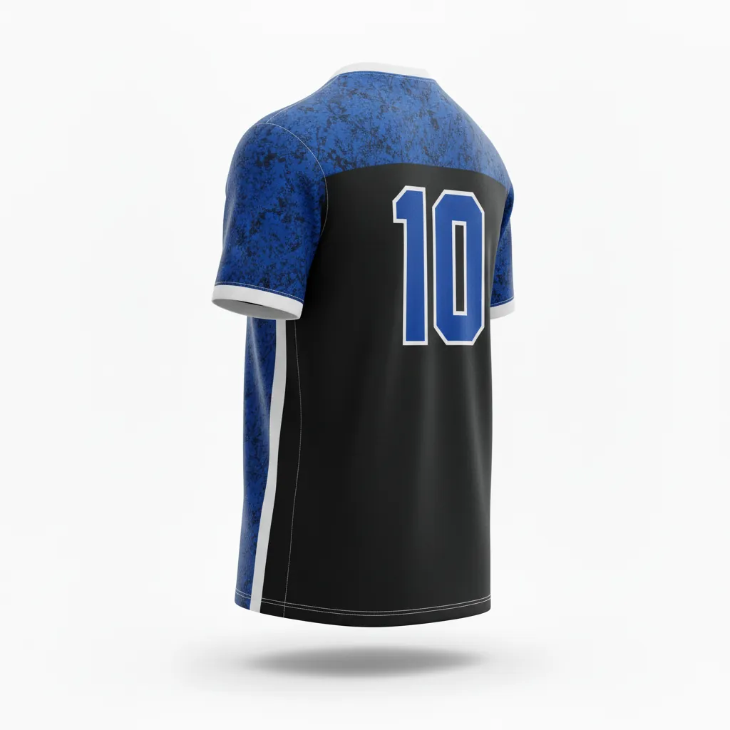 Custom Esports Short Sleeve T Shirt - Blue, White - Ss Tshirt All Blacks Royal - Back View - Kinexa Sportswear