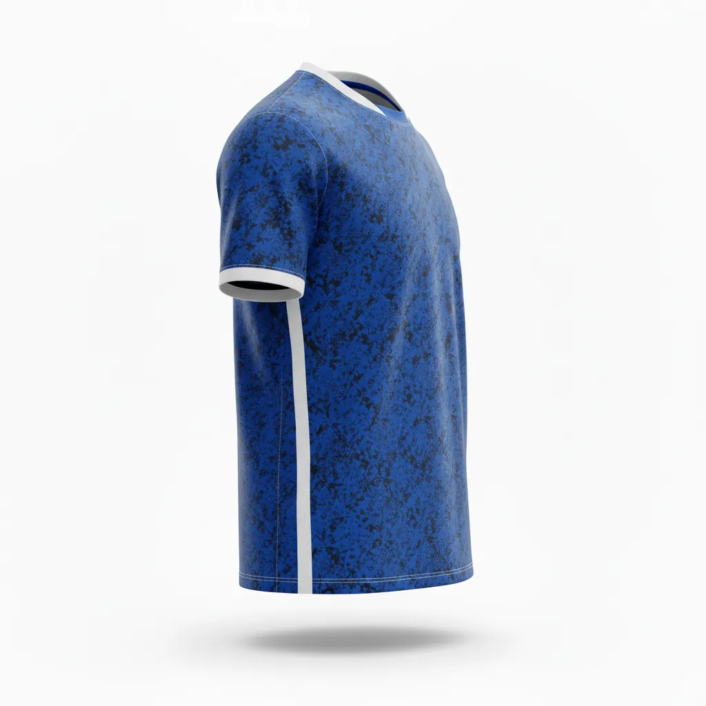 Custom Esports Short Sleeve T Shirt - Blue, White - Ss Tshirt All Blacks Royal - Side View - Kinexa Sportswear