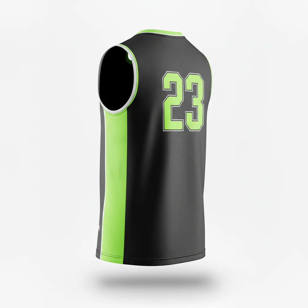 Custom Esports Sleeveless Esports Jersey - Yellow, White - All Blacks Electric - Back View - Kinexa Sportswear