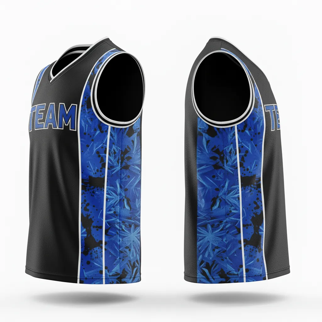 Custom Esports Sleeveless Esports Jersey - Blue, White - All Blacks Royal - Side View - Kinexa Sportswear