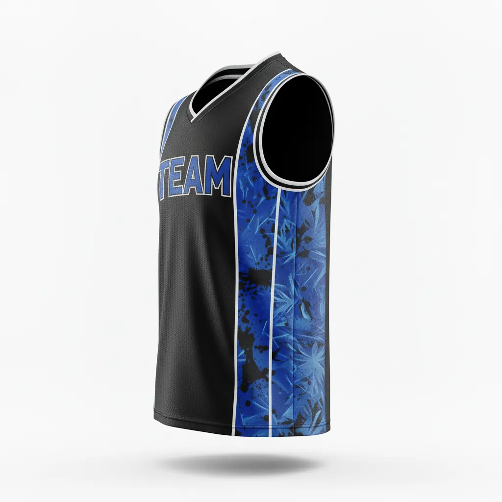 Custom Esports Sleeveless Esports Jersey - Teal, White - All Blacks - Side View - Kinexa Sportswear