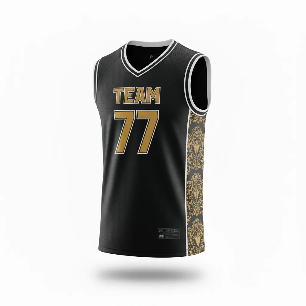 Custom Esports Sleeveless Esports Jersey - Gold, White - All Blacks Vegas - Front View - Kinexa Sportswear