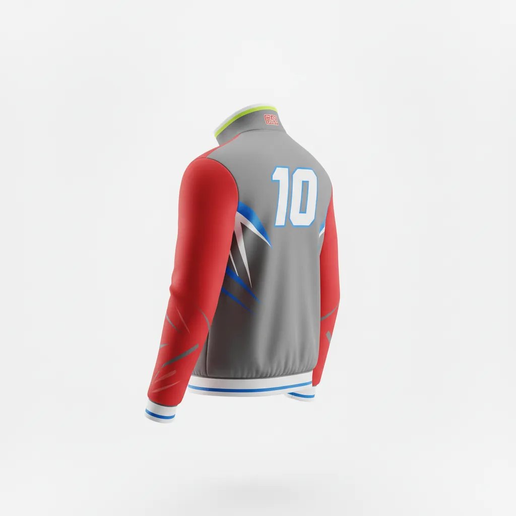 Custom Esports Track Jacket - White, Blue - All Blacks Electric - Back View - Kinexa Sportswear