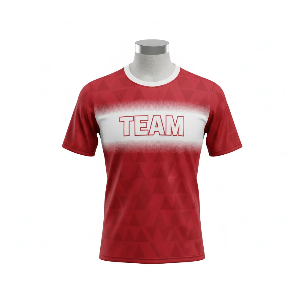 Custom Flag Football Compression Jersey - White - Cardinal Triangle - Front View - Kinexa Sportswear