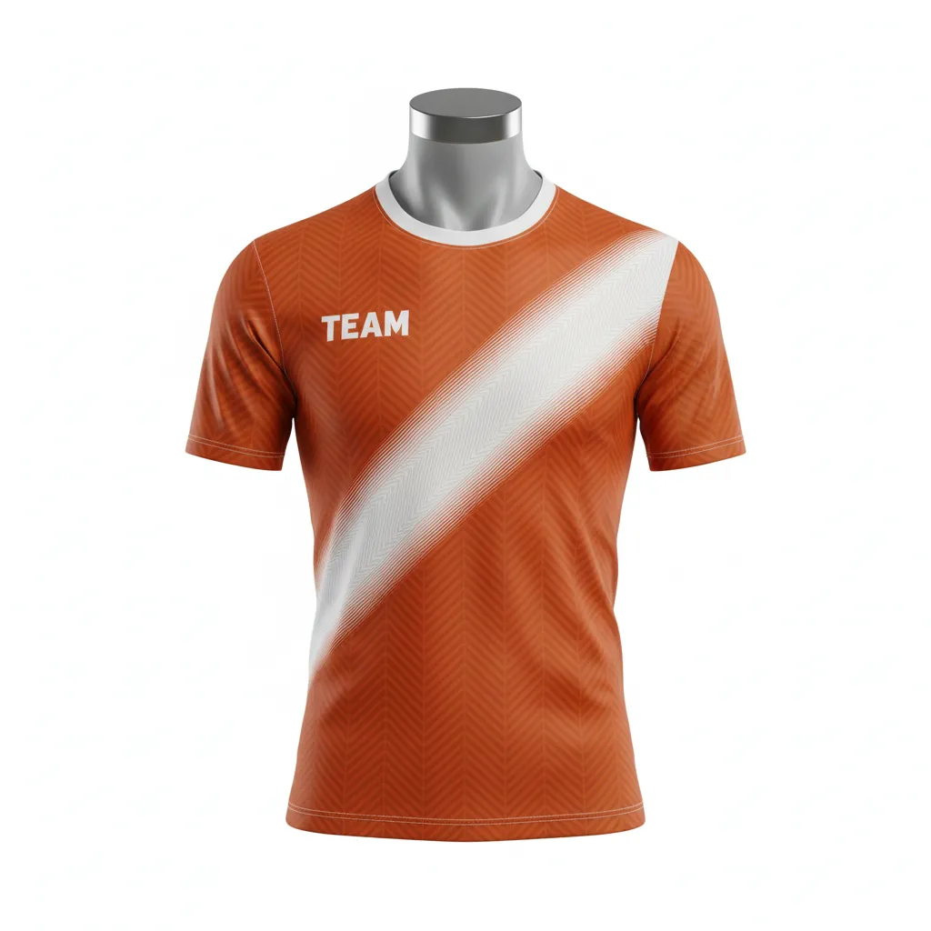 Custom Flag Football Compression Jersey - White - Copper Chevron - Front View - Kinexa Sportswear