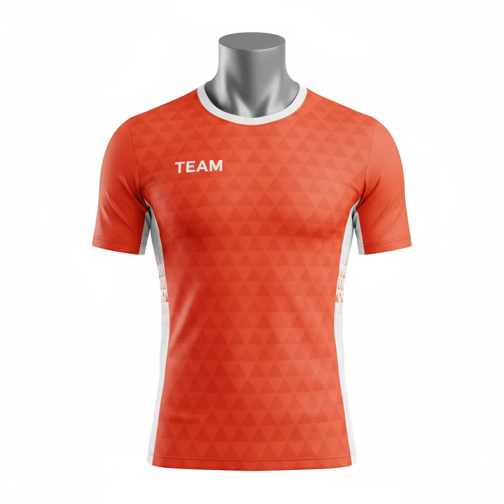 Custom Flag Football Compression Jersey - White - Coral Triangle - Front View - Kinexa Sportswear