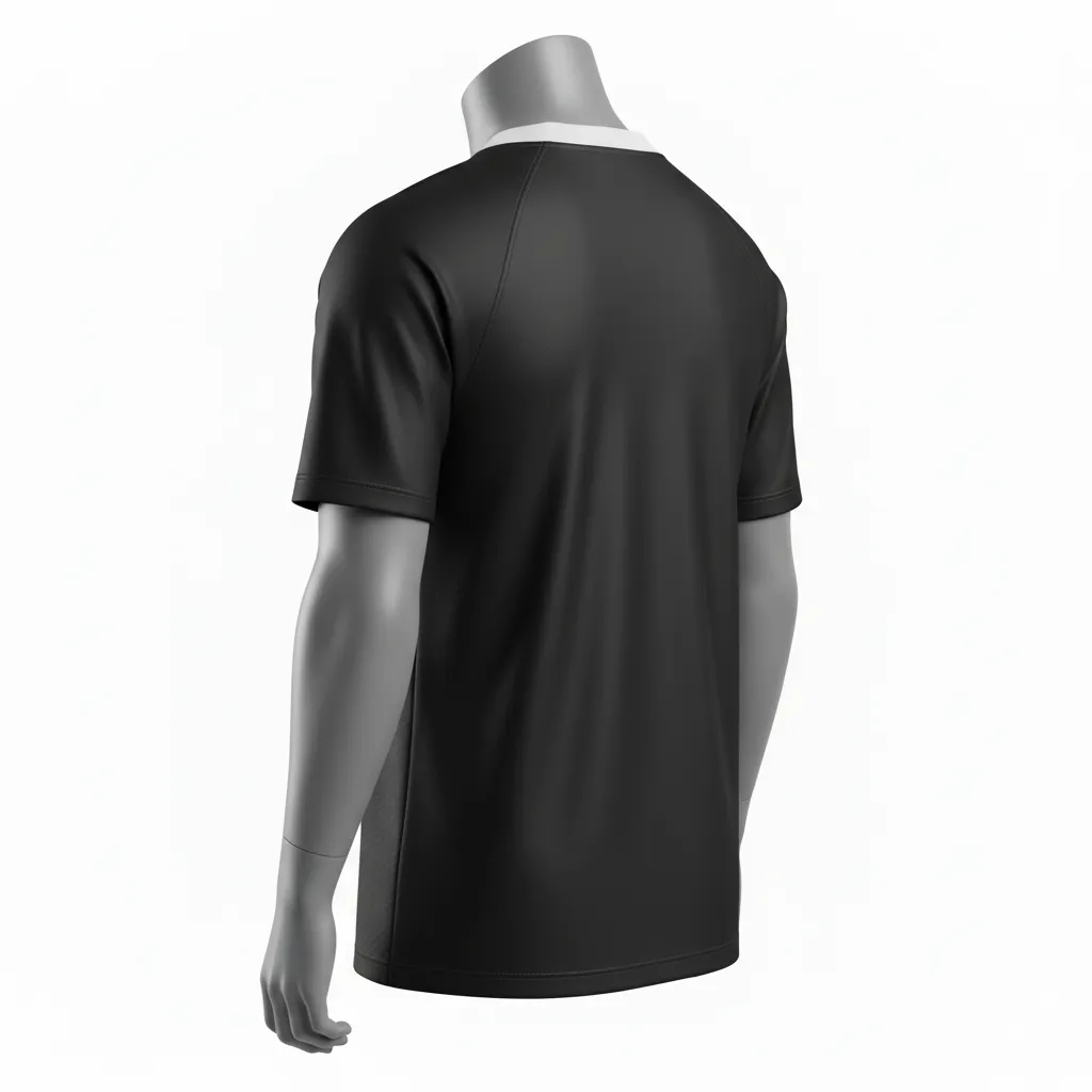 Custom Flag Football Flag Football Jersey - Black, Red - Performance Carbon - Back View - Kinexa Sportswear