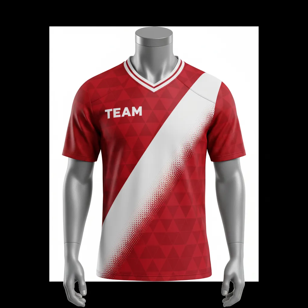 Custom Flag Football Flag Football Jersey - White - Performance Cardinal Triangle - Front View - Kinexa Sportswear