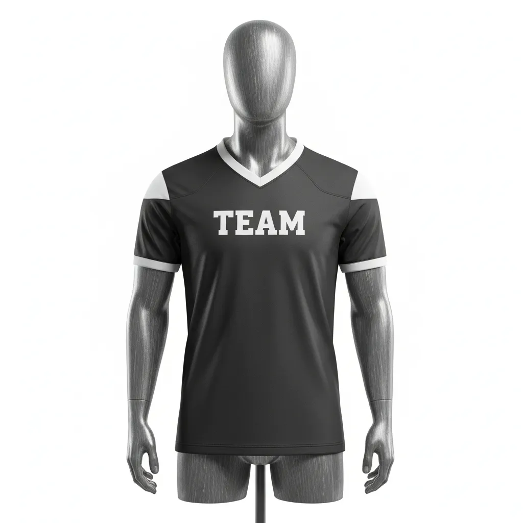 Custom Flag Football Flag Football Jersey - White - Performance Charcoal Brushed Metal - Front View - Kinexa Sportswear