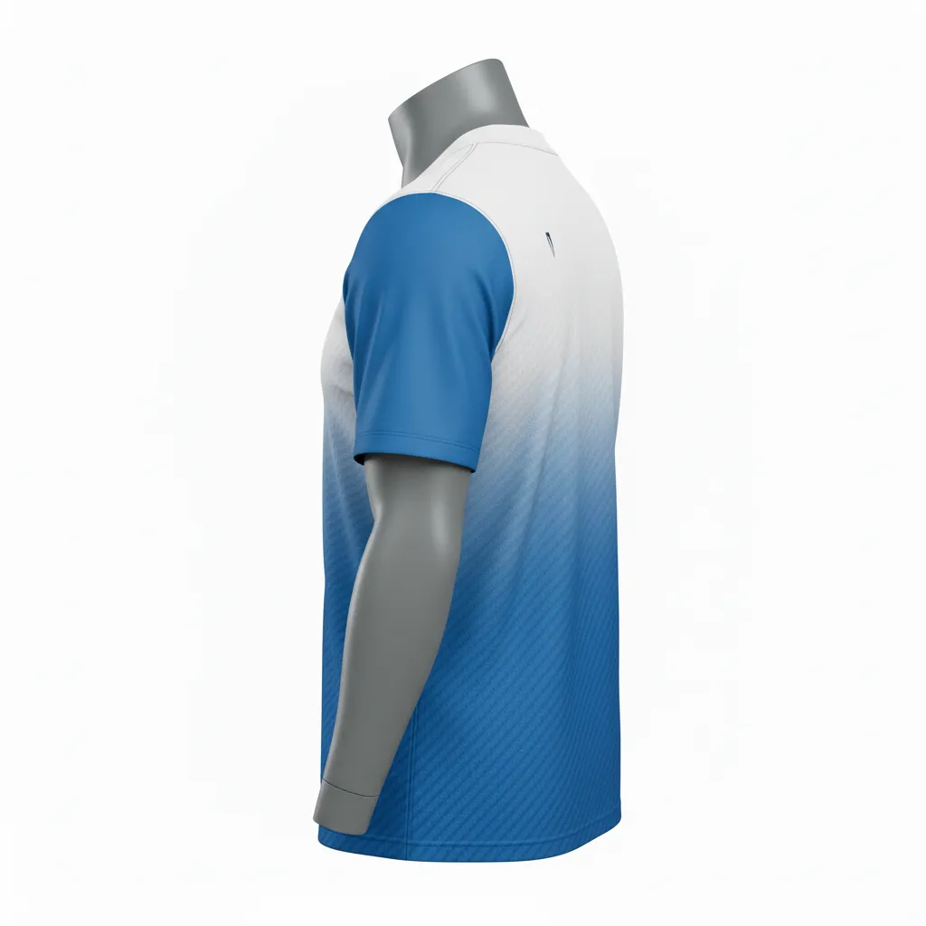 Custom Flag Football Flag Football Jersey - Blue, White - Performance Columbia Carbon - Back View - Kinexa Sportswear