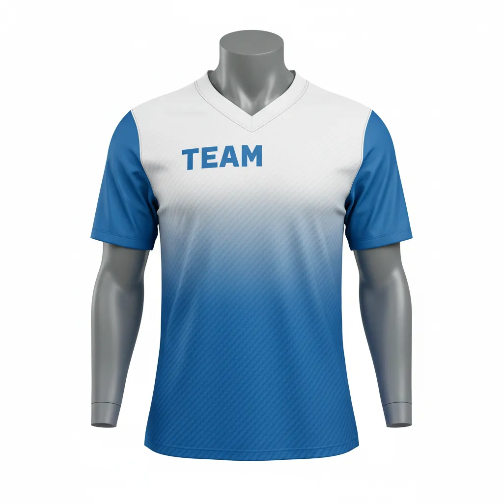 Custom Flag Football Flag Football Jersey - Blue, White - Performance Columbia Carbon - Front View - Kinexa Sportswear