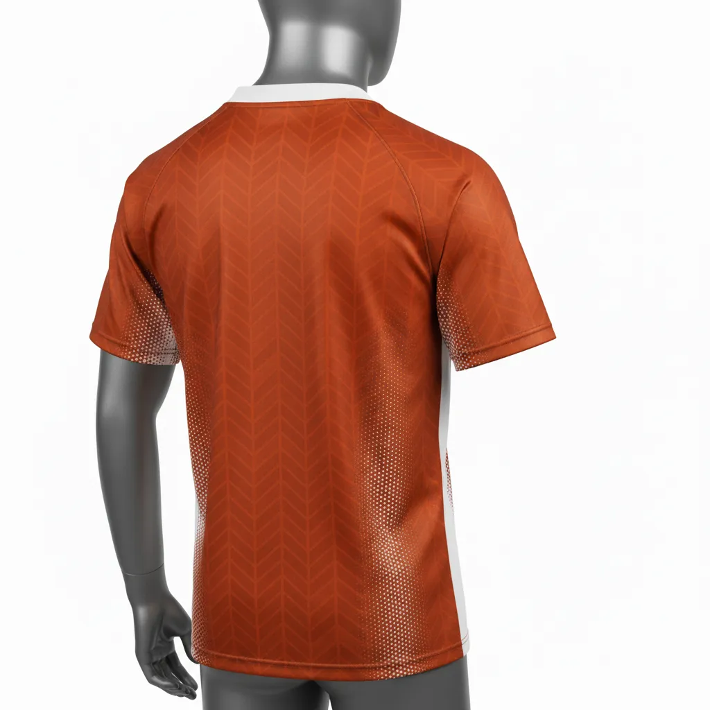 Custom Flag Football Flag Football Jersey - White - Performance Copper Chevron - Back View - Kinexa Sportswear
