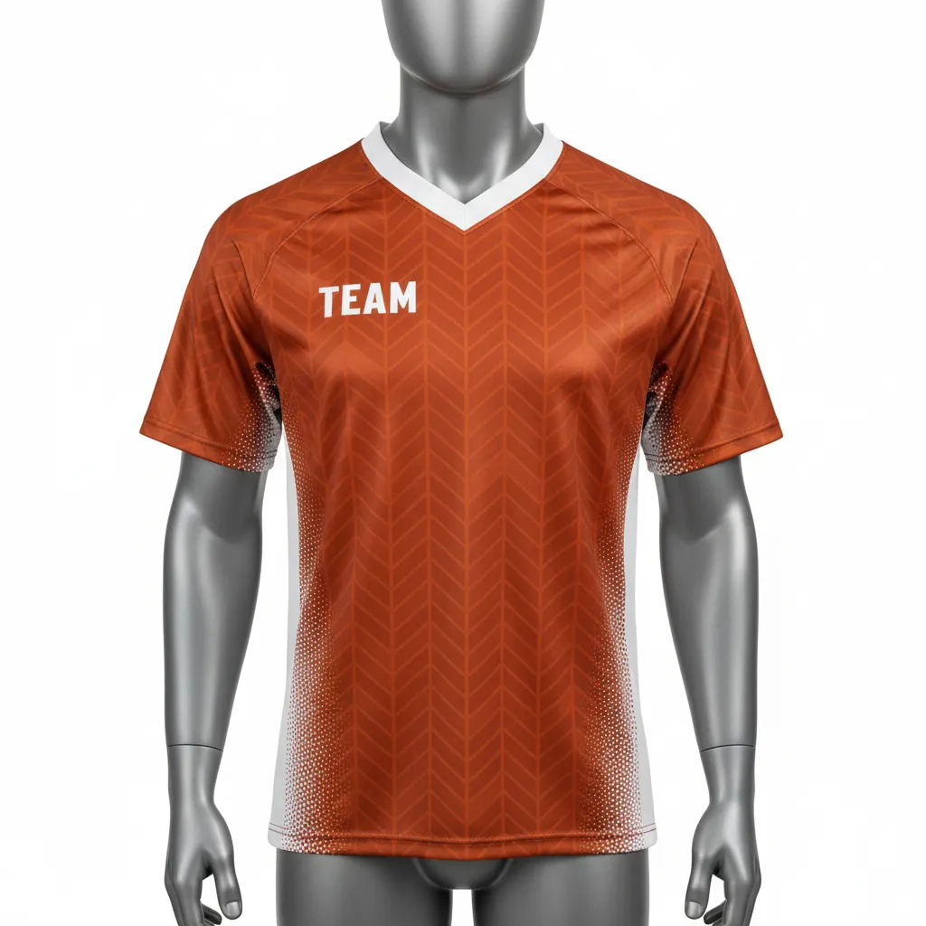 Custom Flag Football Flag Football Jersey - White - Performance Copper Chevron - Front View - Kinexa Sportswear