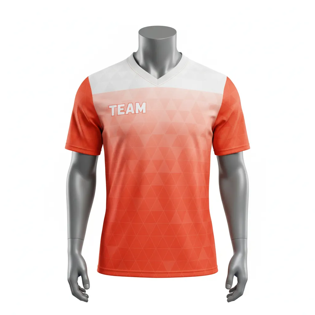 Custom Flag Football Flag Football Jersey - White - Performance Coral Triangle - Front View - Kinexa Sportswear
