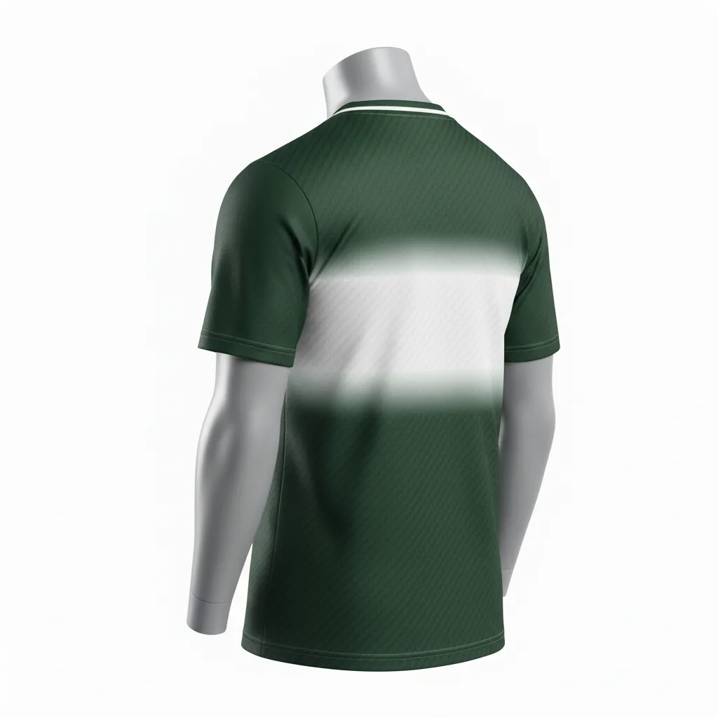 Custom Flag Football Flag Football Jersey - Green, White - Performance Dark Carbon - Back View - Kinexa Sportswear