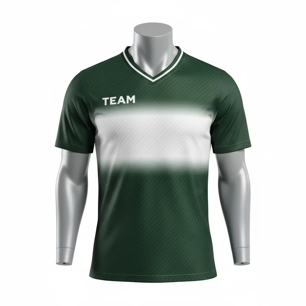 Custom Flag Football Flag Football Jersey - Green, White - Performance Dark Carbon - Front View - Kinexa Sportswear