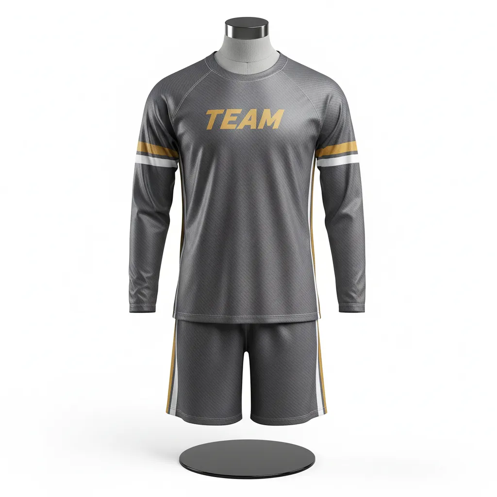 Custom Flag Football Flag Football Uniform Set - Black, Gold - Vegas Carbon Accent - Front View - Kinexa Sportswear