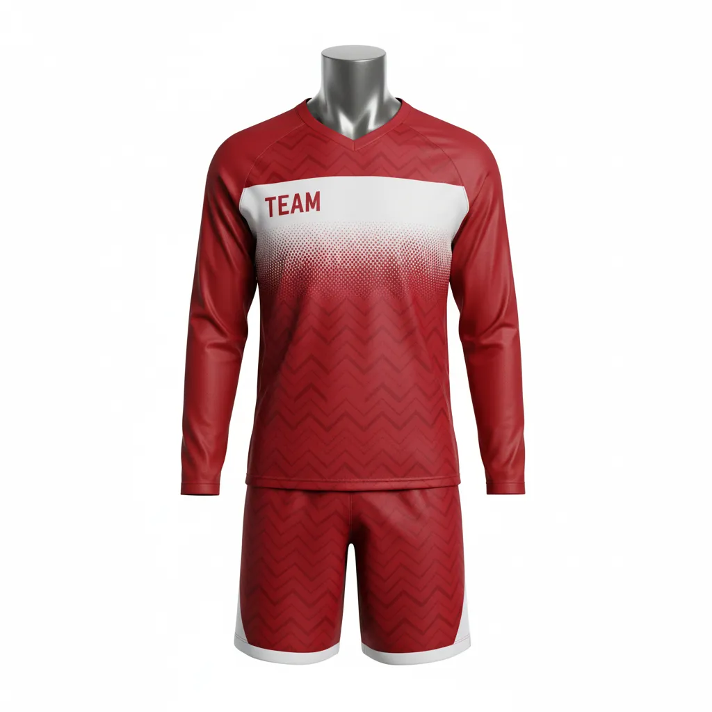 Custom Flag Football Flag Football Uniform Set - White - Cardinal Chevron Chest Band - Front View - Kinexa Sportswear