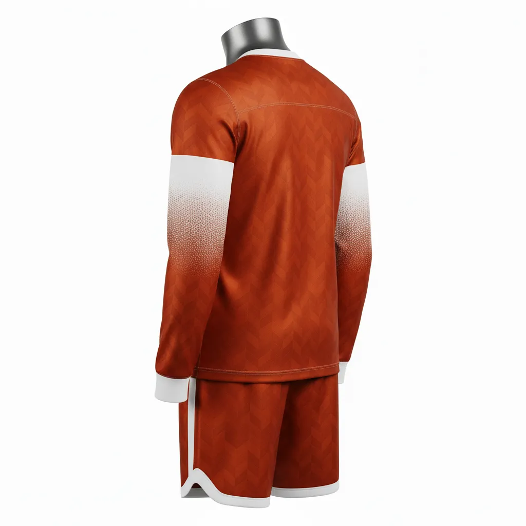 Custom Flag Football Flag Football Uniform Set - White - Copper Chevron - Back View - Kinexa Sportswear