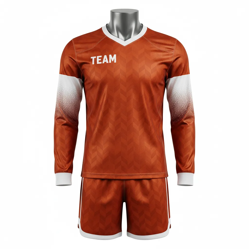 Custom Flag Football Flag Football Uniform Set - White - Copper Chevron - Front View - Kinexa Sportswear