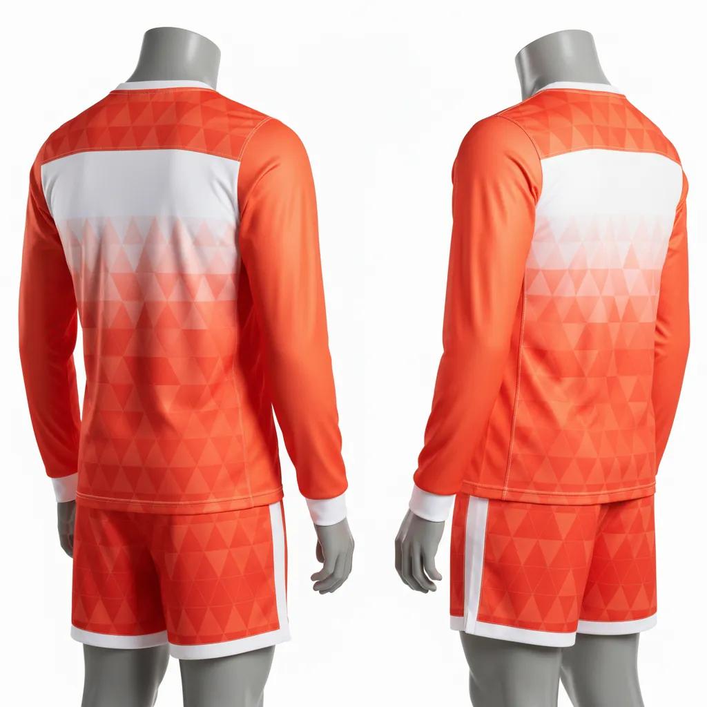 Custom Flag Football Flag Football Uniform Set - White - Coral Triangle Chest - Back View - Kinexa Sportswear
