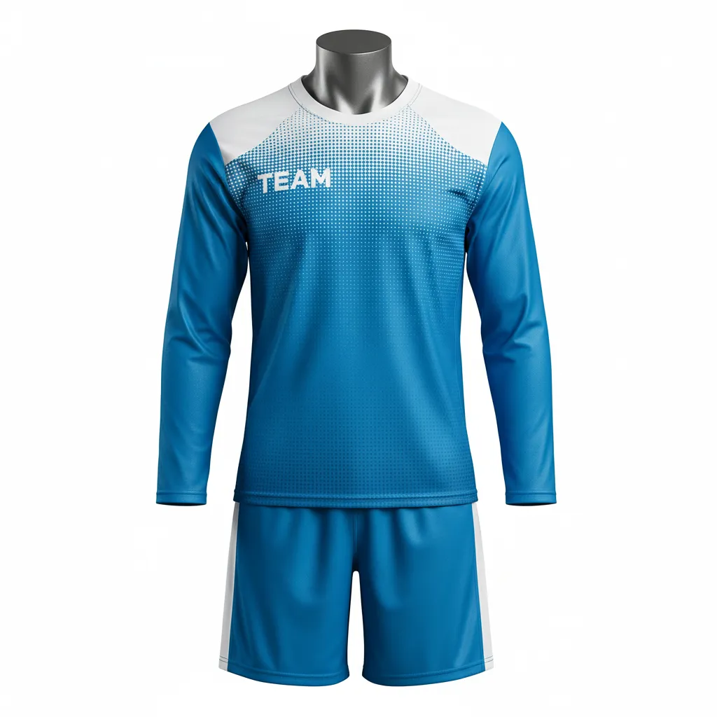 Custom Flag Football Flag Football Uniform Set - White - Cyan Dot Matrix Yoke - Front View - Kinexa Sportswear