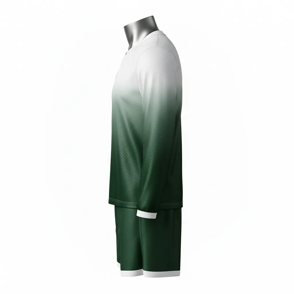 Custom Flag Football Flag Football Uniform Set - Green, White - Dark Carbon Chest - Side View - Kinexa Sportswear