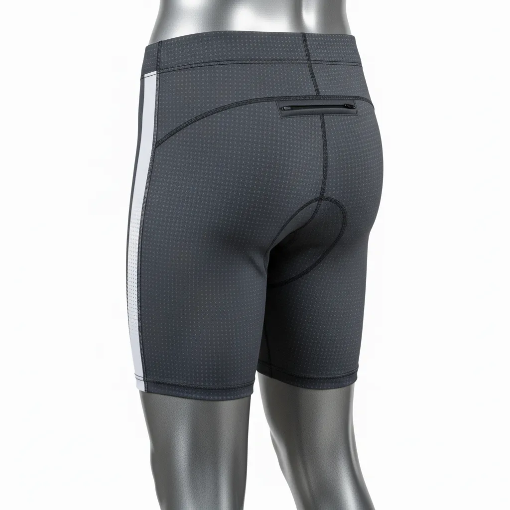 Custom Flag Football High Tight Compression Pant - White - Charcoal Dot Matrix - Back View - Kinexa Sportswear