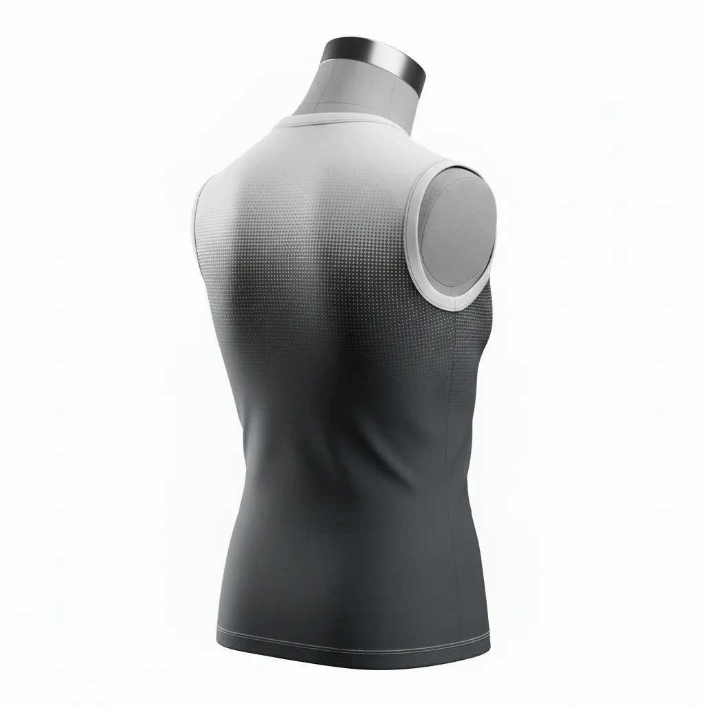 Custom Flag Football Sleeveless Flag Football Jersey - White - Charcoal Dot Matrix - Back View - Kinexa Sportswear