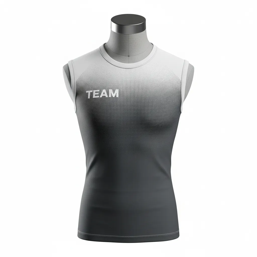 Custom Flag Football Sleeveless Flag Football Jersey - White - Charcoal Dot Matrix - Front View - Kinexa Sportswear