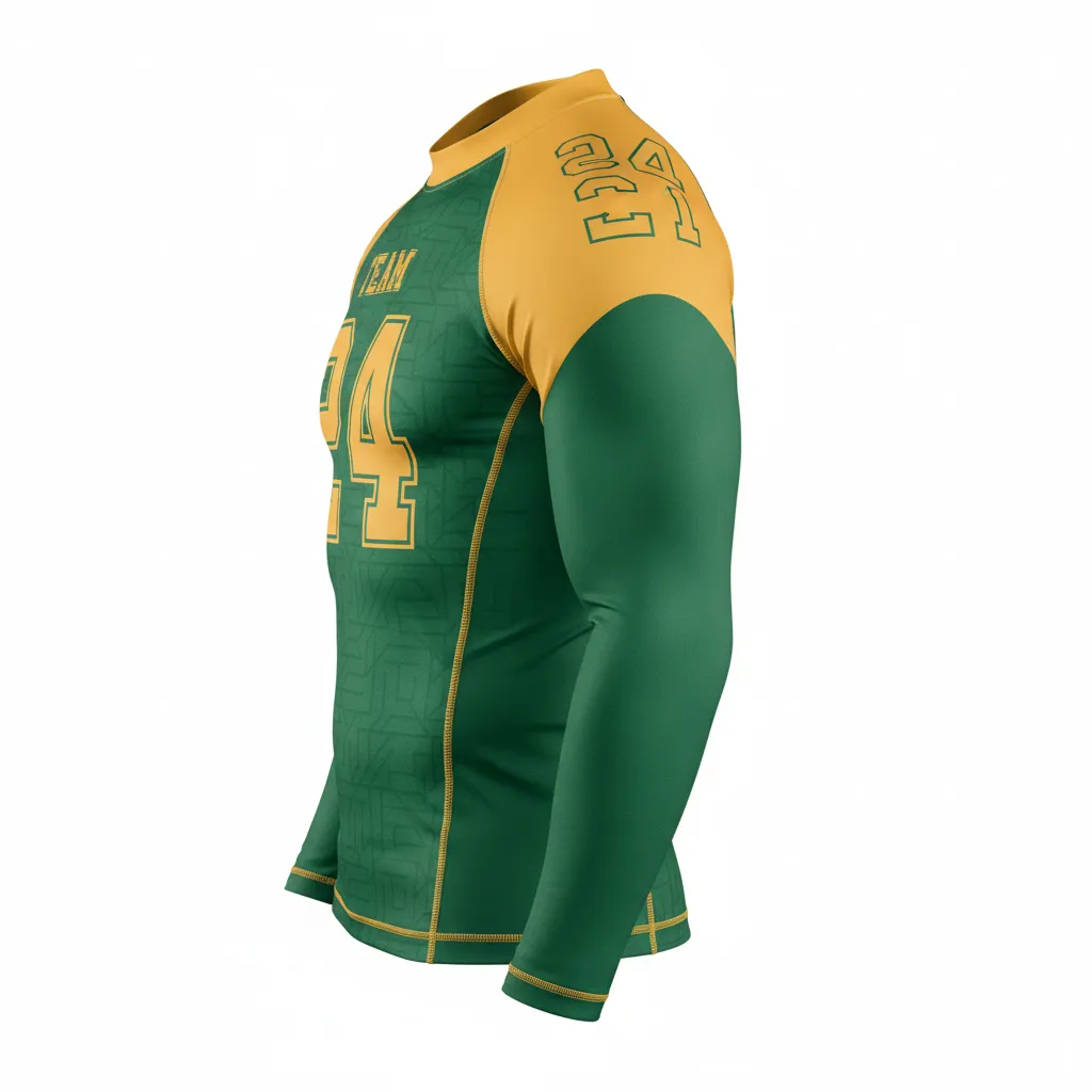 Custom Football Compression Shirts - Side View - KINEXA