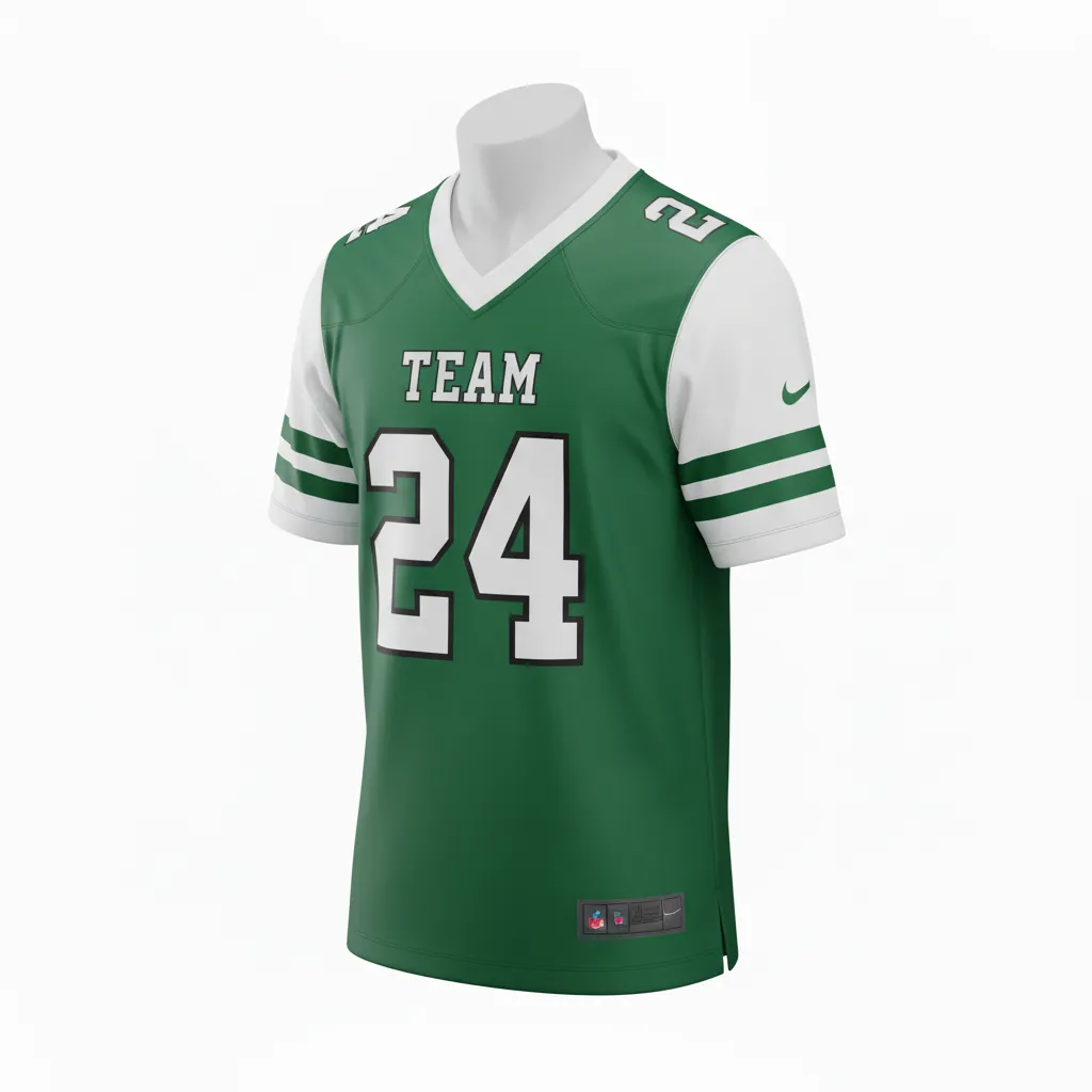 Custom Football Football Fan Jerseys - Green, White - Forest Triple Stripe - Front View - Kinexa Sportswear
