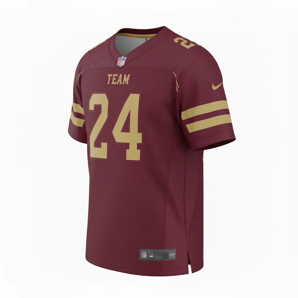Custom Football Football Practice Jerseys - Burgundy, Gold - Vegas Triple Stripe - Front View - Kinexa Sportswear