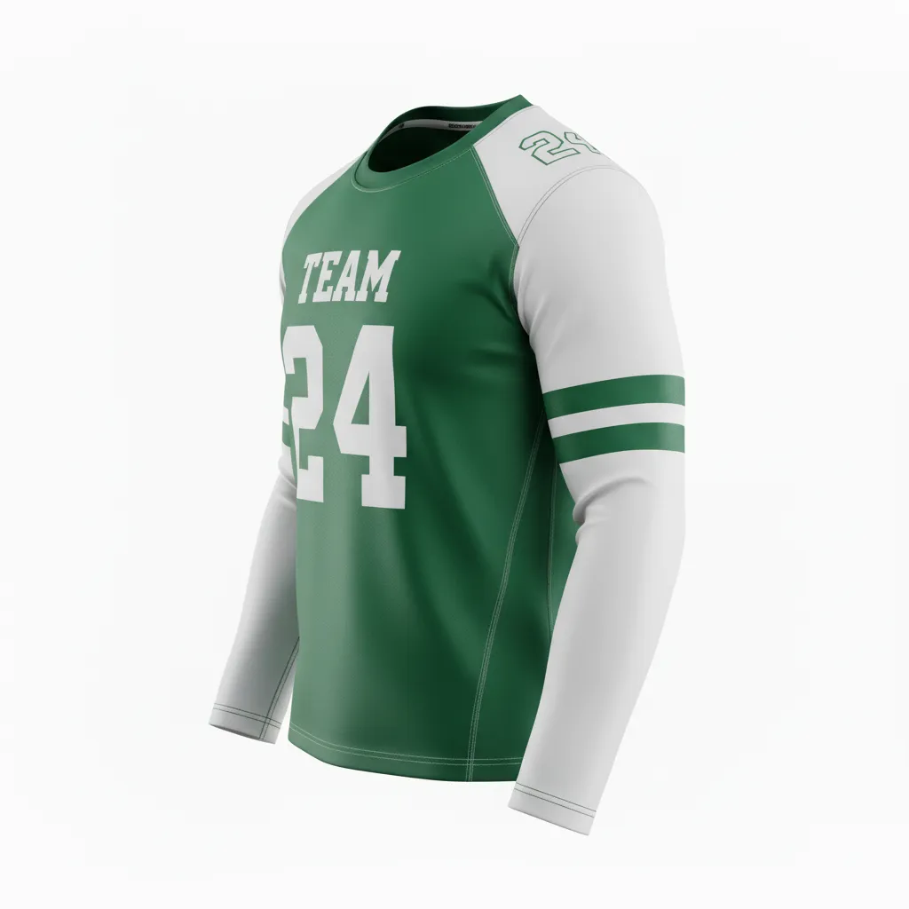 Custom Football Long Sleeve T-Shirts - Back View - KINEXA