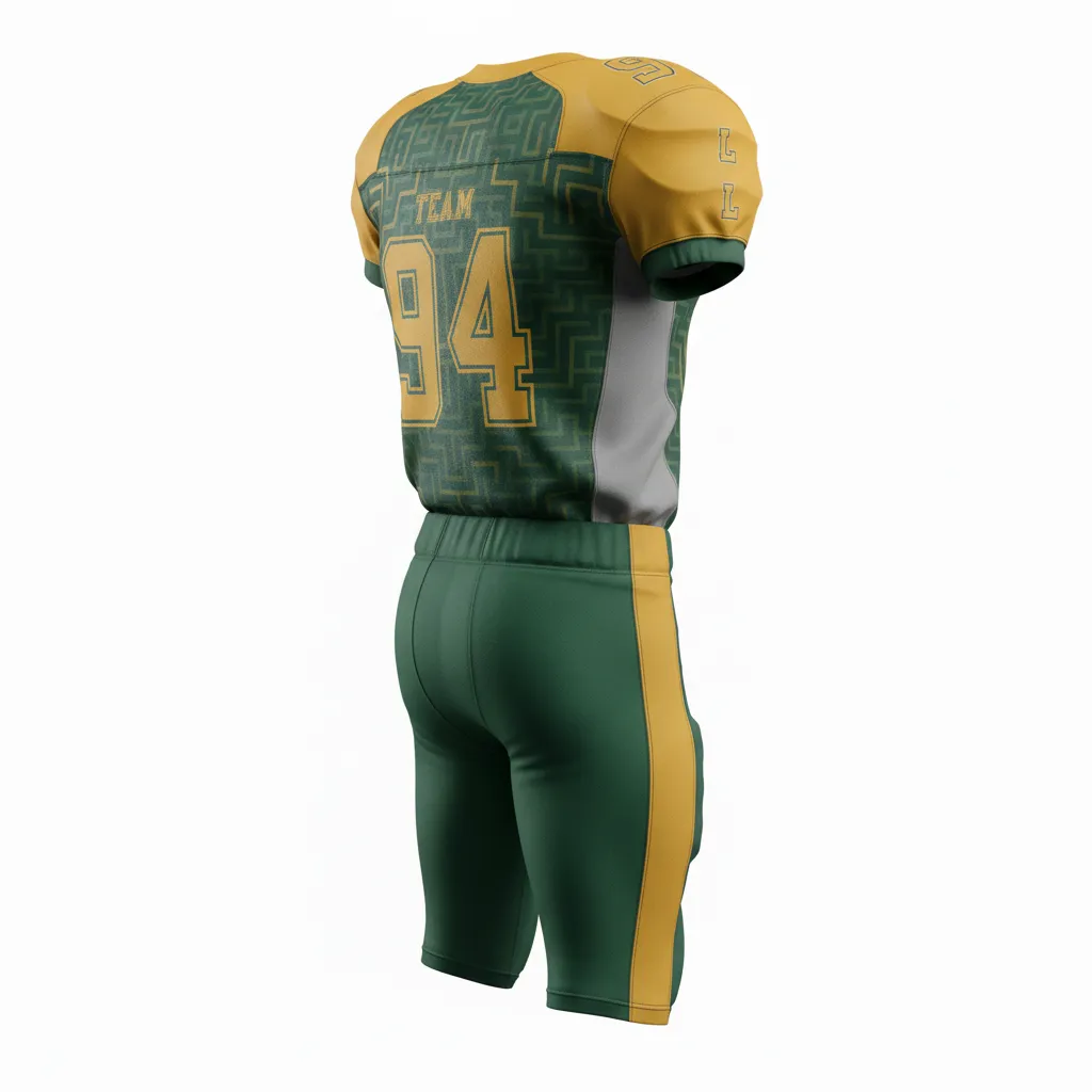 Custom Professional Football Uniforms - Back View - KINEXA