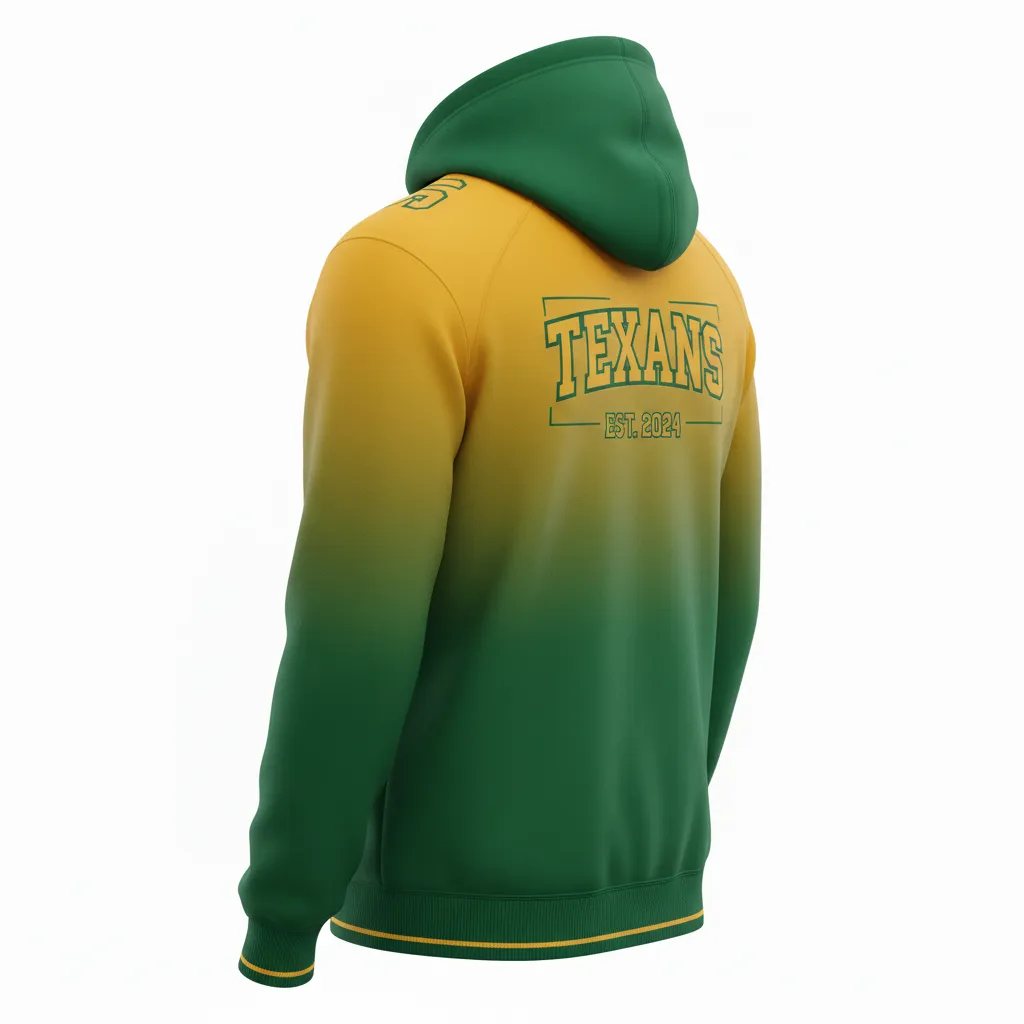 Custom Football Pullover Hoodies - Back View - KINEXA