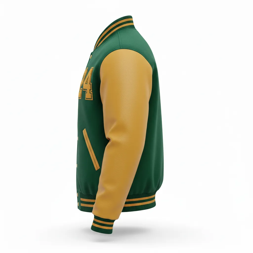 Custom Football Varsity Jackets - Side View - KINEXA