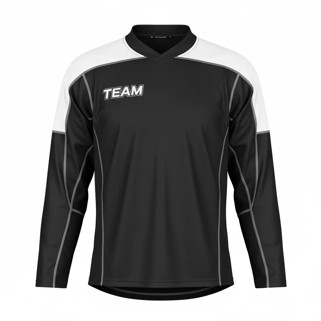 Custom Ice Hockey Compression Base Layer - Black, White, Grey - Front View - Kinexa Sportswear