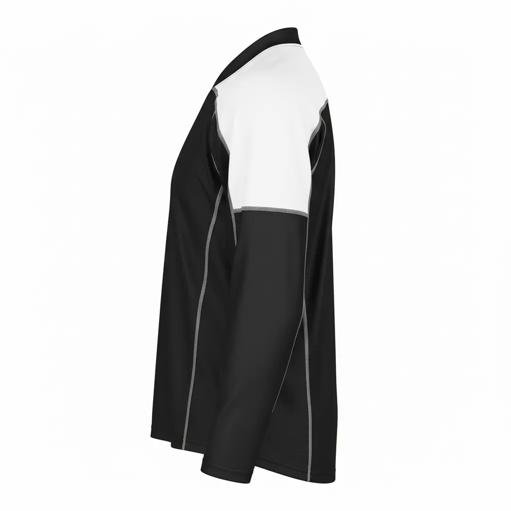 Custom Ice Hockey Compression Base Layer - Black, White, Grey - Side View - Kinexa Sportswear