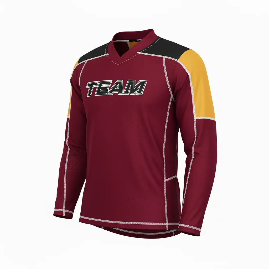 Custom Ice Hockey Compression Base Layer - Black, White - Cardinal - Front View - Kinexa Sportswear