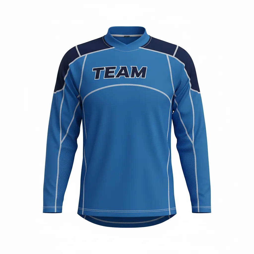 Custom Ice Hockey Compression Base Layer - Navy, White - Columbia - Front View - Kinexa Sportswear