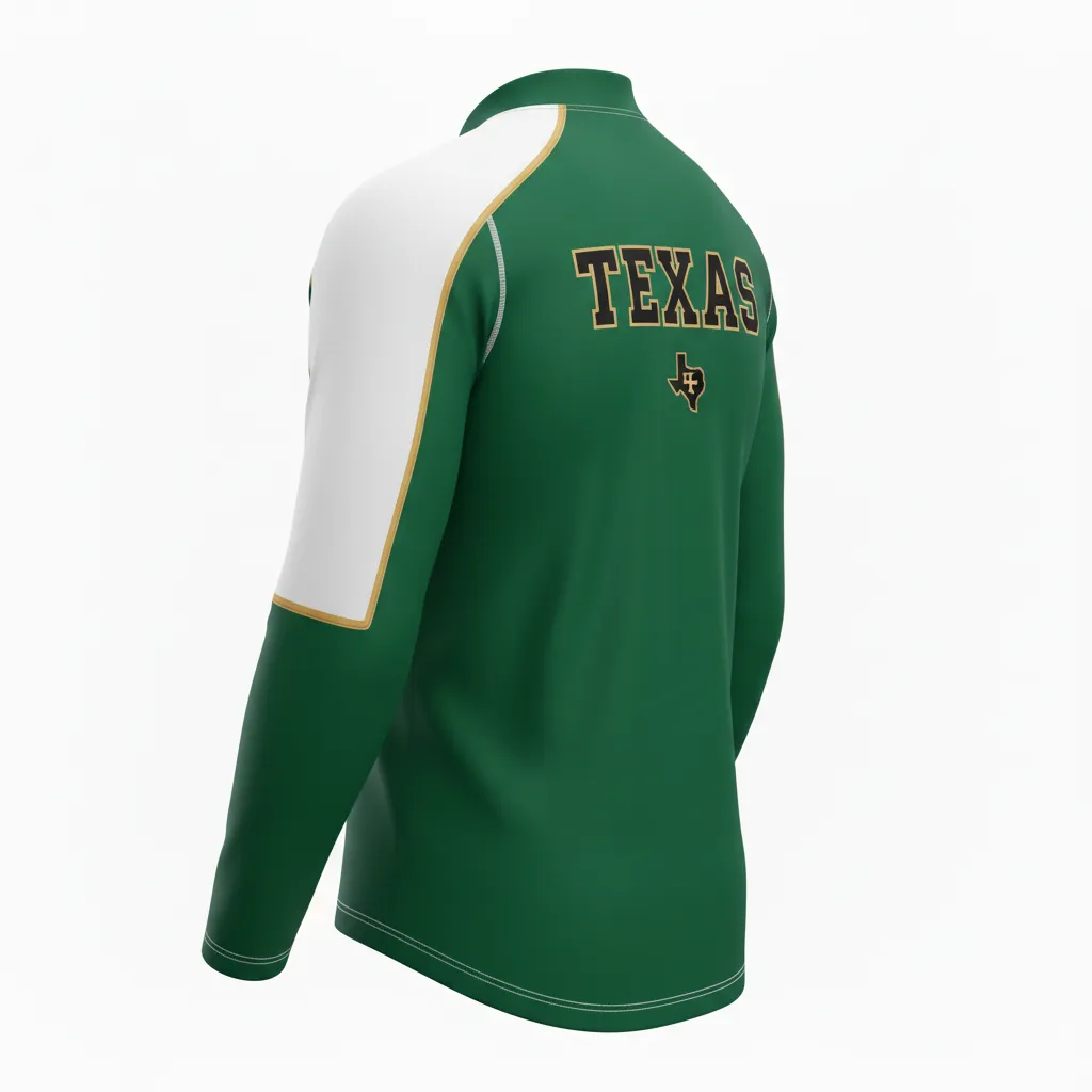 Custom Ice Hockey Compression Base Layer - Black, Gold - Forest - Back View - Kinexa Sportswear